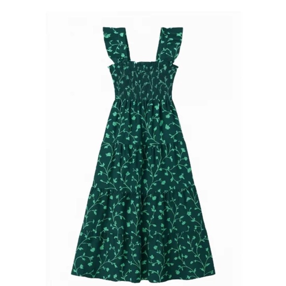 Hill House Home - Ellie Nap Dresses Sz S (Green pattern and Navy) - Picture 2 of 4